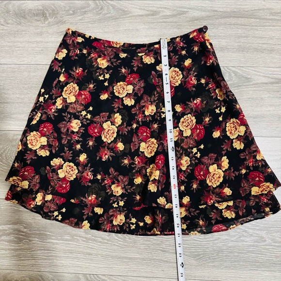 Compagnie Internationale Express Vintage Floral Short Skater Y2K Skirt Ruffled M - Picture 14 of 15